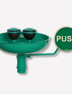 B-Safety Safety Eye-Shower ClassicLine with Recepacle, Stainless Steel, for Wall Mounting