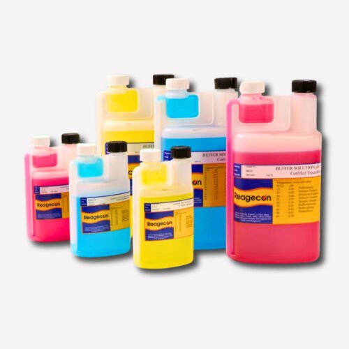 Reagecon pH 4.00 Colour Coded Buffer Solution at 25°C in Twin Neck ISO 17025